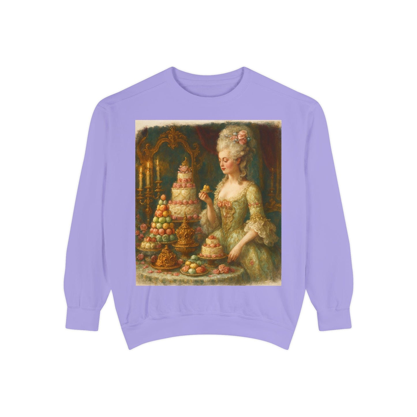 Marie Antoinette Pastry Still Life Sweatshirt | Rococo Cake Painting