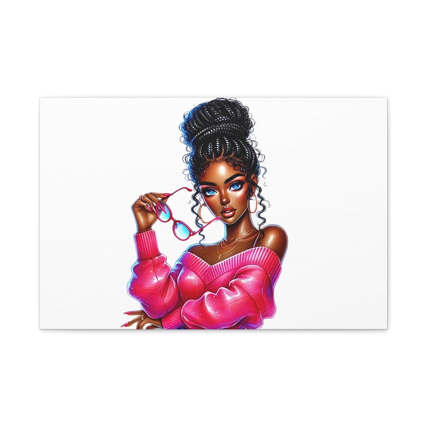 Stylish Canvas Art Print, Wall Decor for Home, Gift for Her, Modern Art, Woman Illustration, Trendy Wall Art