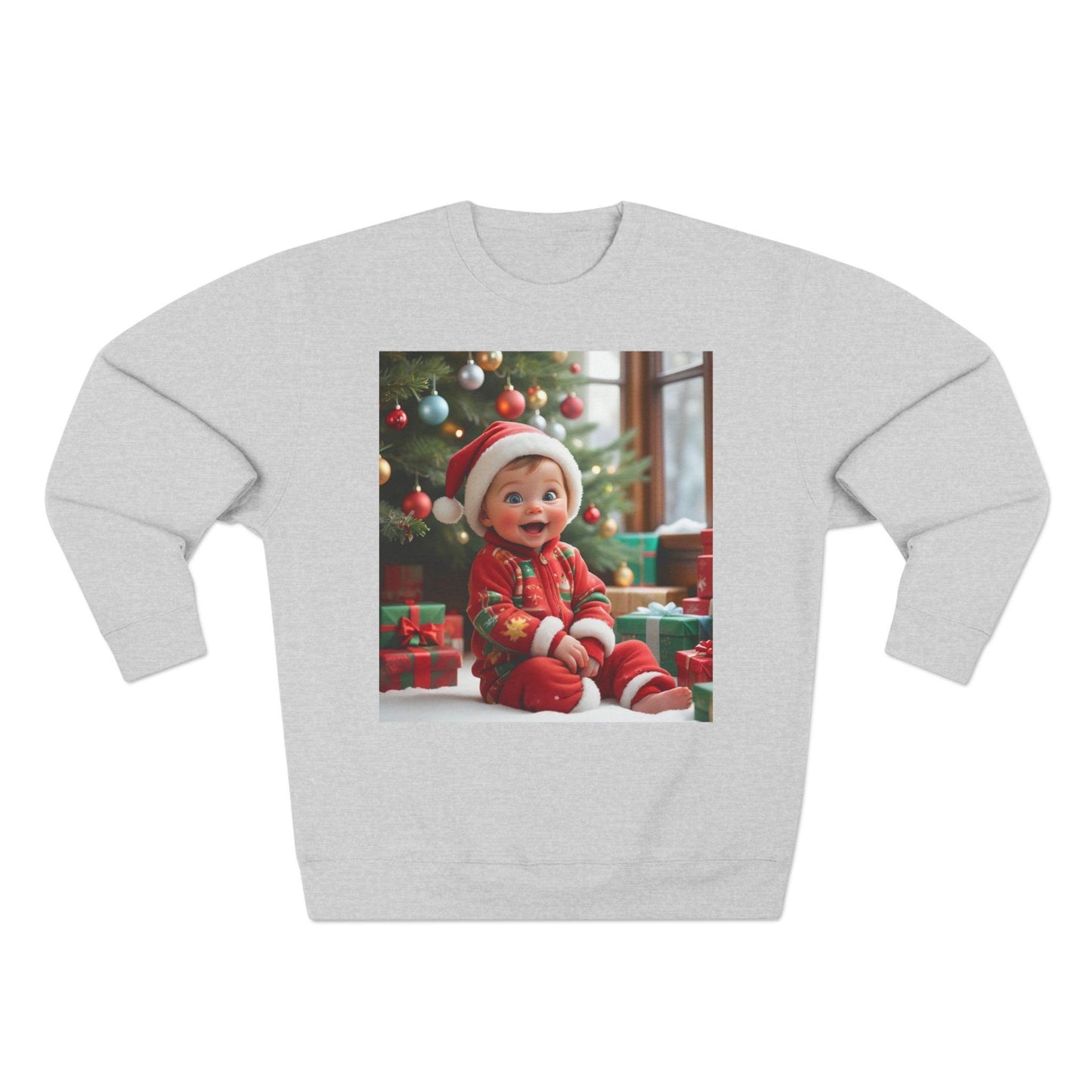 Festive Baby Santa Crewneck Sweatshirt, Holiday Gift, Christmas Apparel, Cute Sweatshirt, Family Matching Outfit
