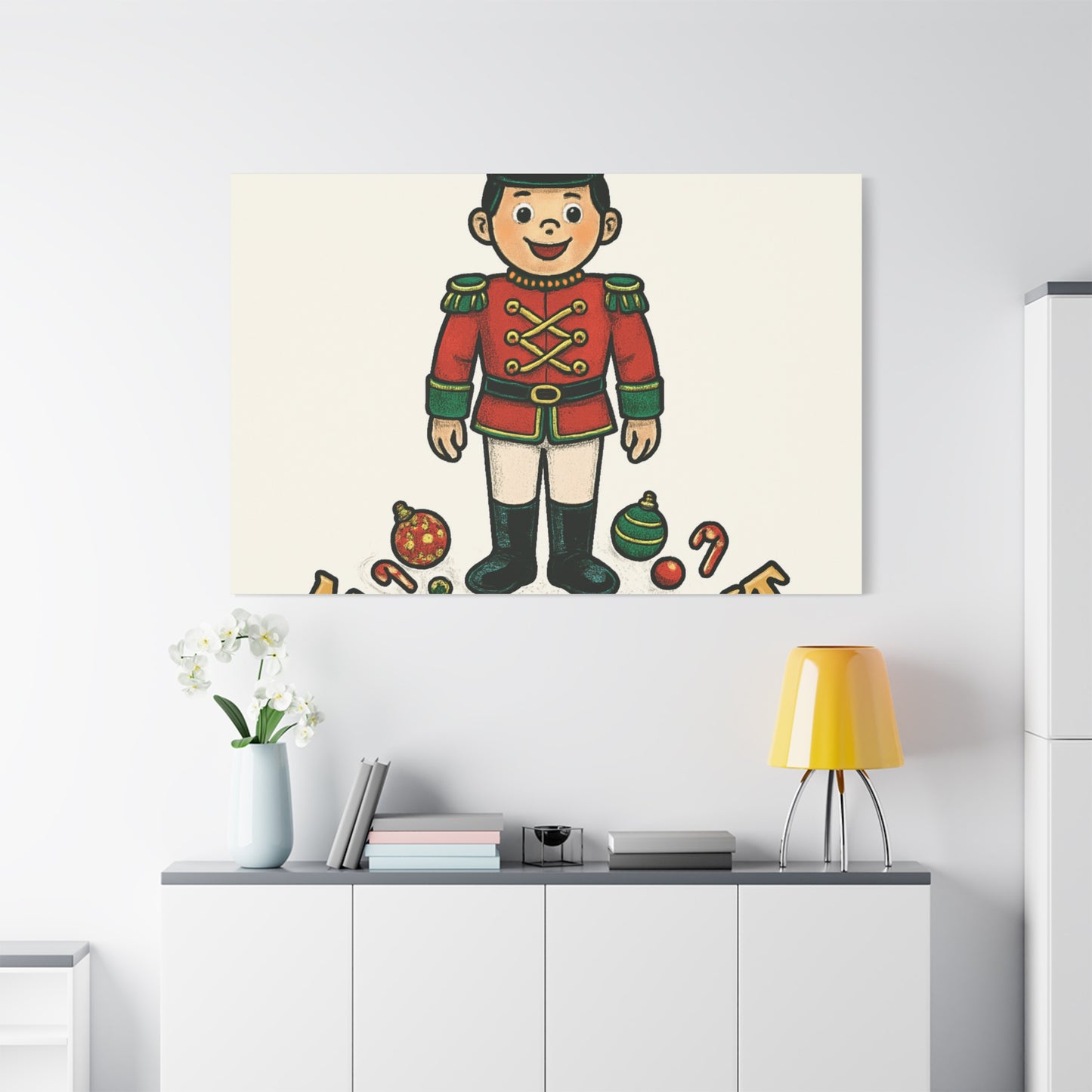 Nutcracker Soldier Matte Canvas Wall Art — Merry & Bright Holiday Decor