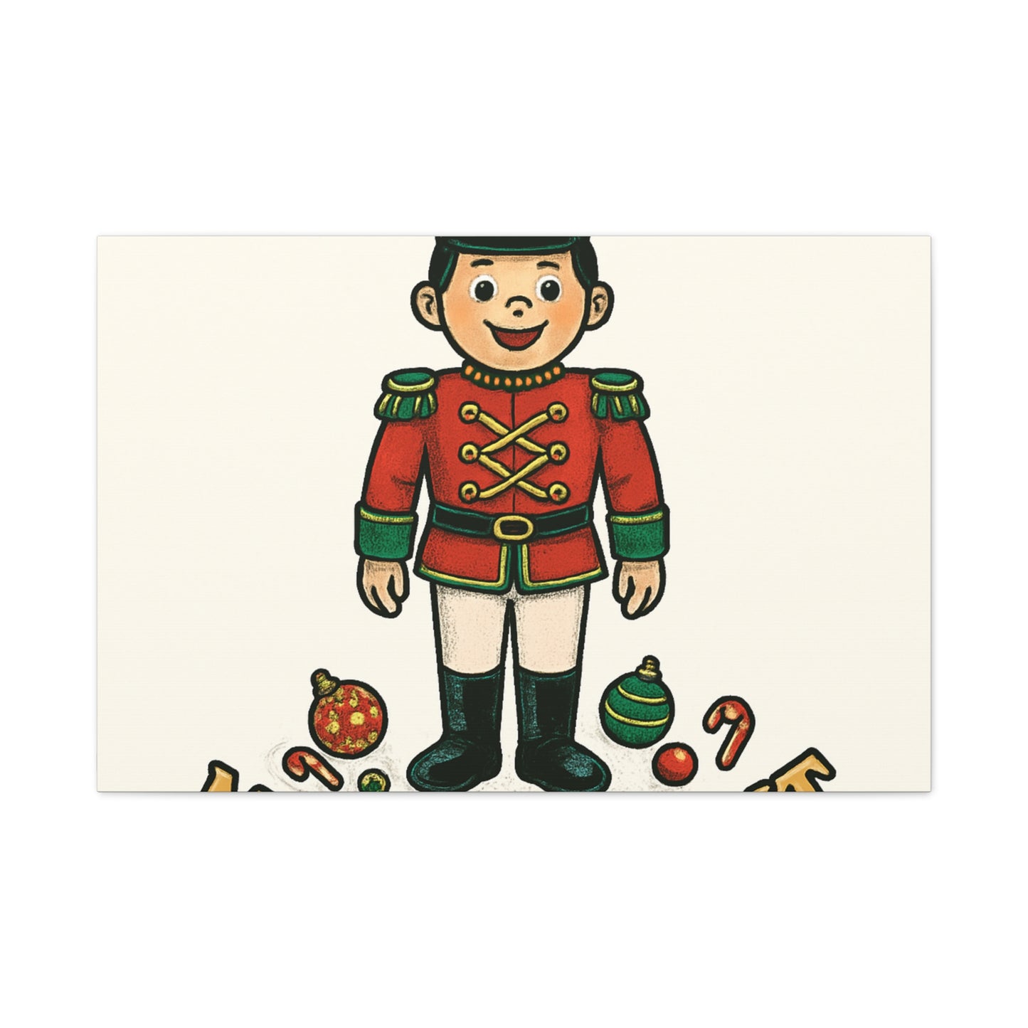 Nutcracker Soldier Matte Canvas Wall Art — Merry & Bright Holiday Decor