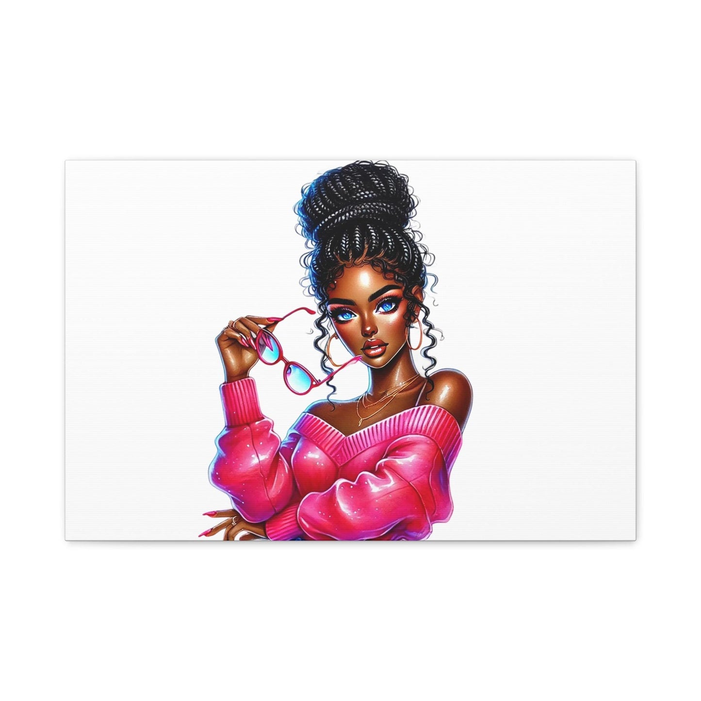 Stylish Canvas Art Print, Wall Decor for Home, Gift for Her, Modern Art, Woman Illustration, Trendy Wall Art