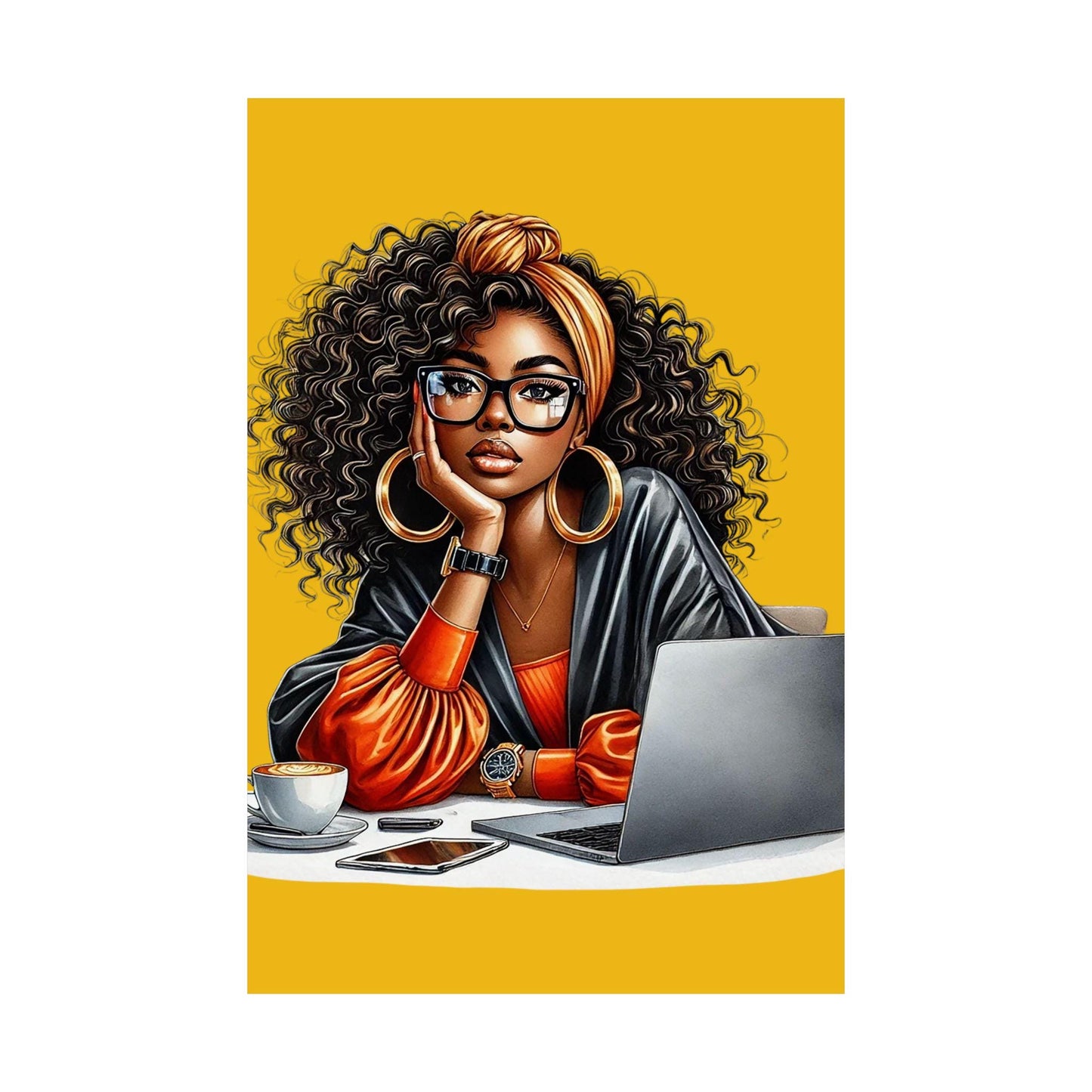 Chic Satin Posters, Inspiring Wall Art, Home Office Decor, Gift for Her, Motivational Decor, Stylish Prints