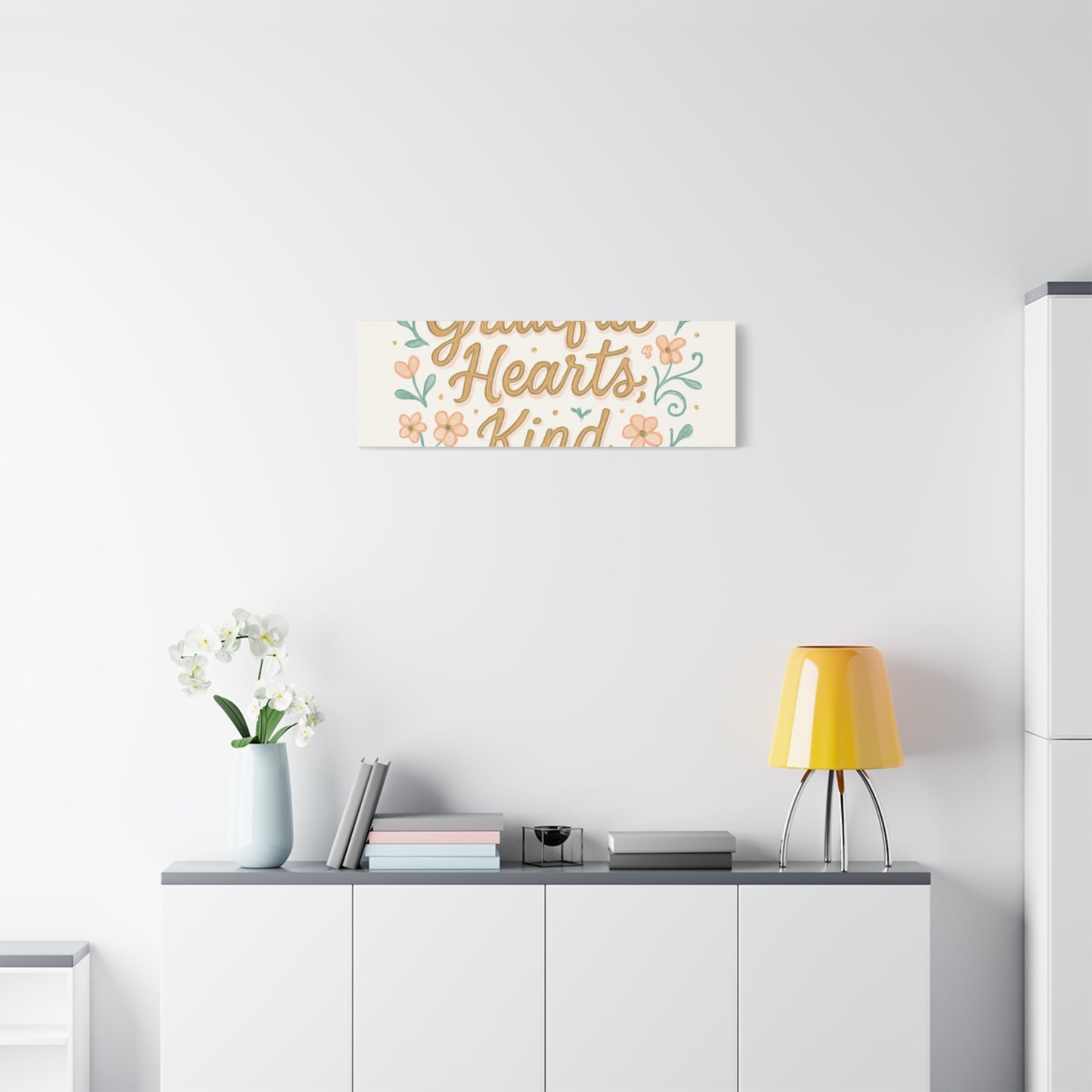 Grateful Hearts Kind Minds Canvas Wall Art