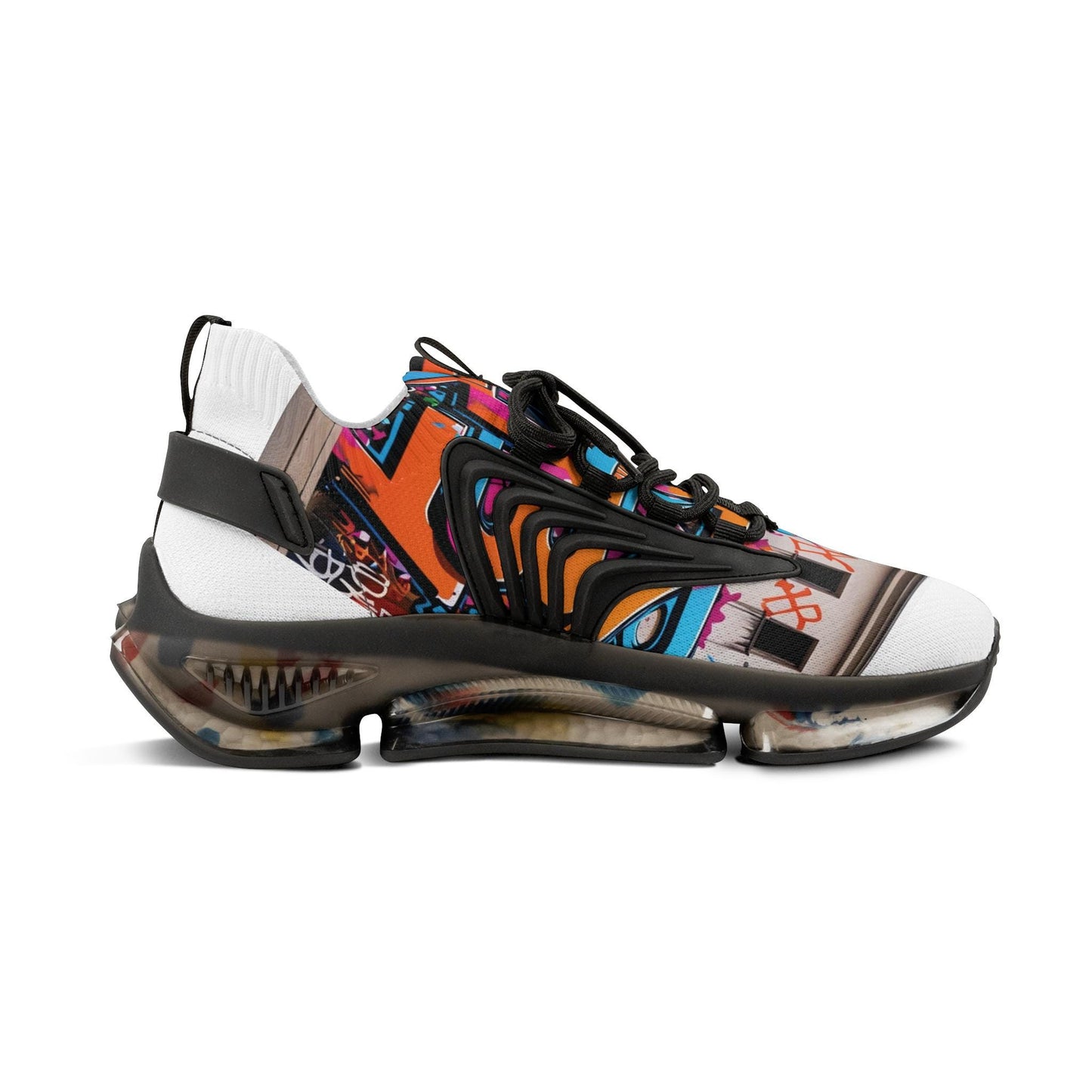 Vibrant Mesh Sneakers for Men, Stylish Athletic Shoes, Streetwear Footwear, Unique Graphical Sneakers, Trendy Casual Kicks