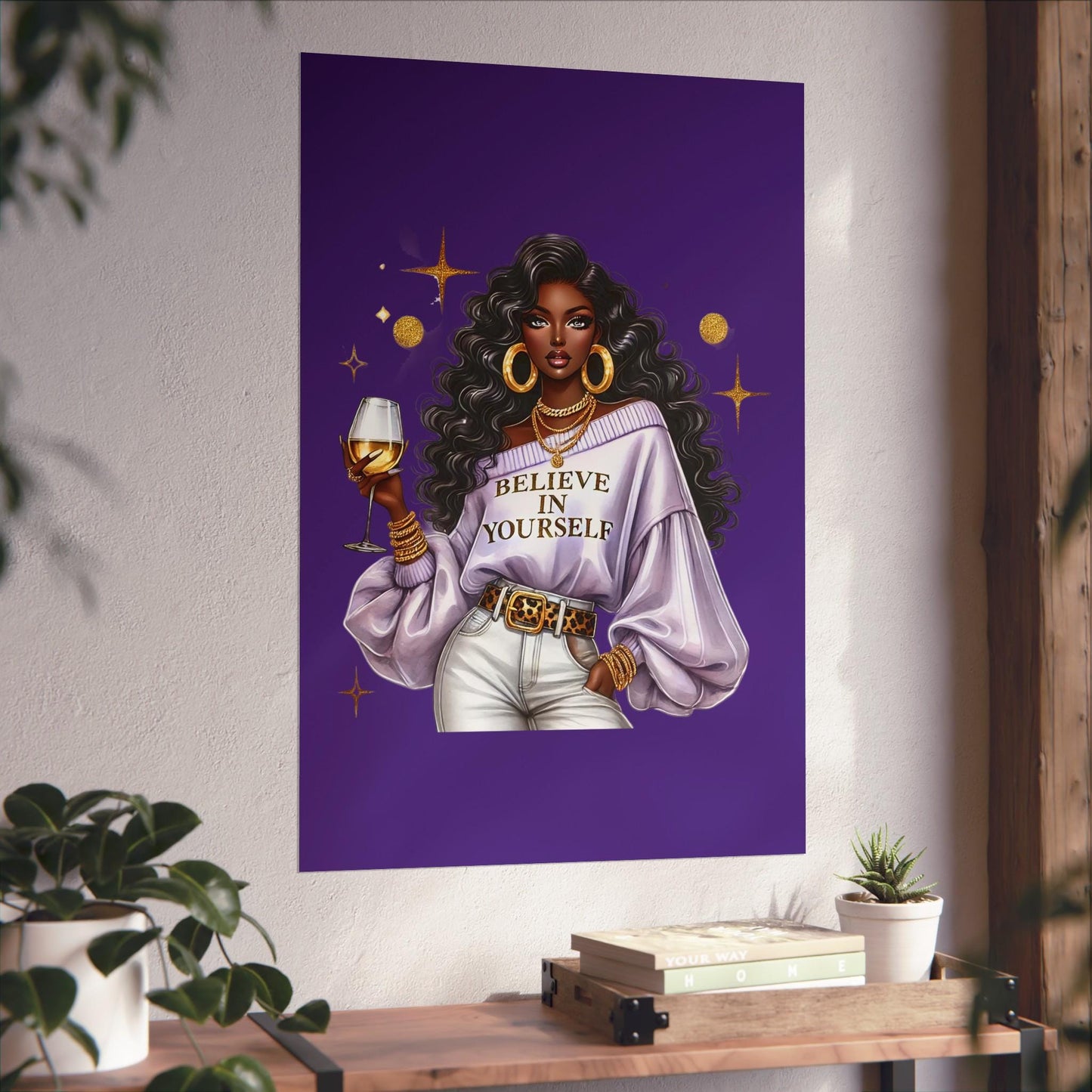 Empowering Fine Art Poster | Inspirational Home Decor | Believe in Yourself Wall Art | Gift for Her | Motivational Art Print