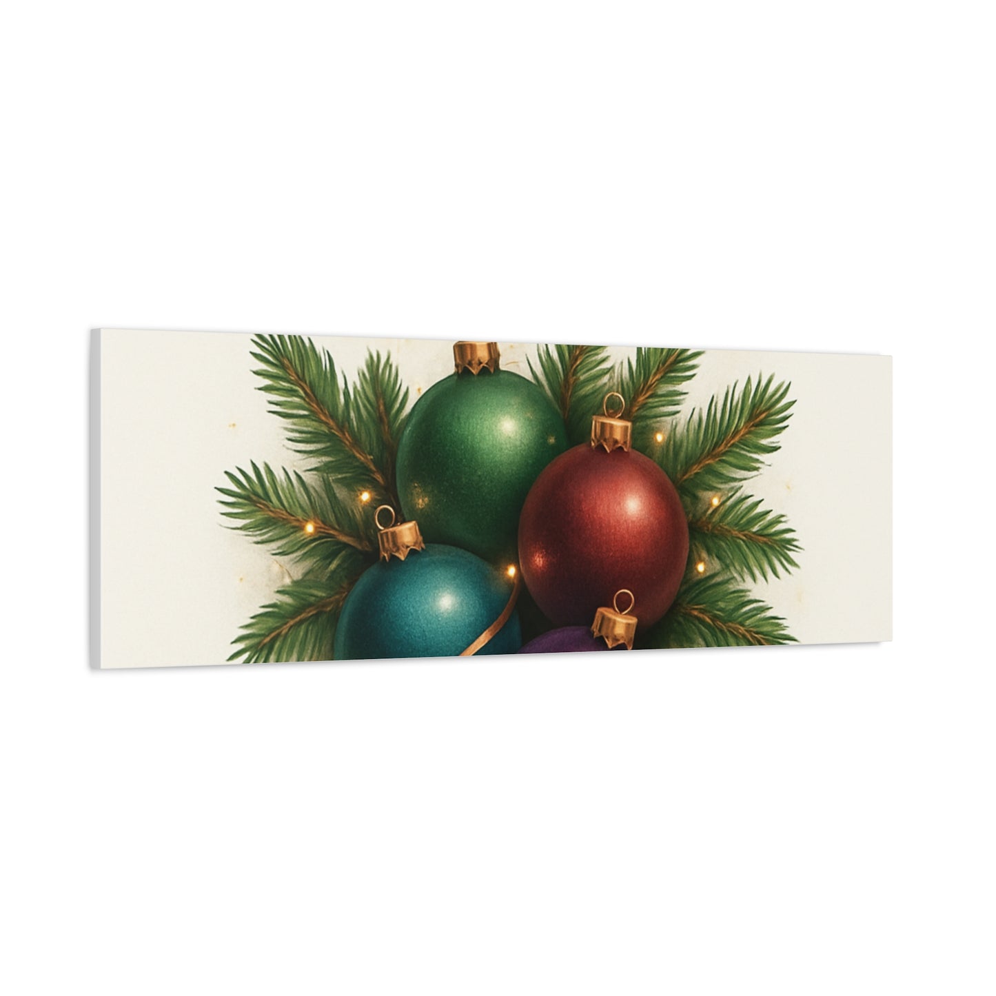 Glamorous Holidays Christmas Ornament Canvas Wall Art