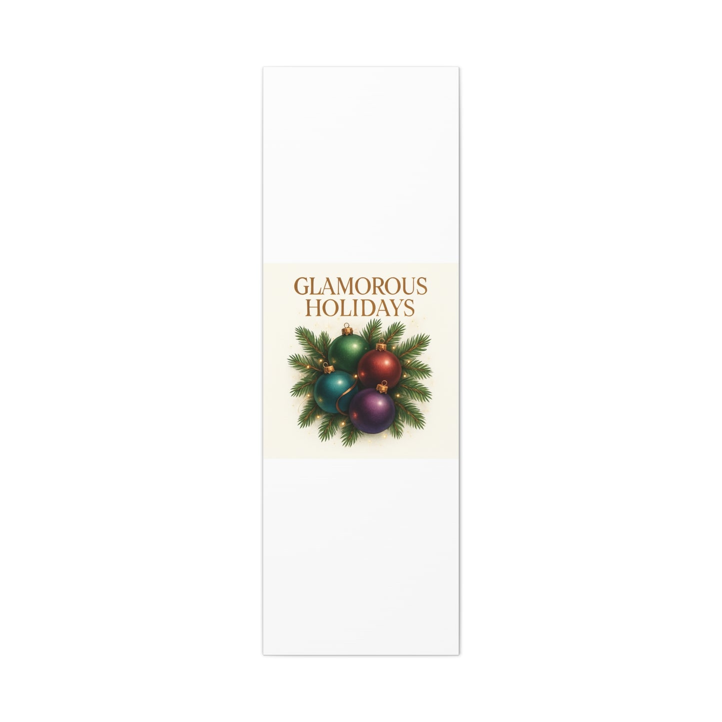 Glamorous Holidays Christmas Ornament Canvas Wall Art