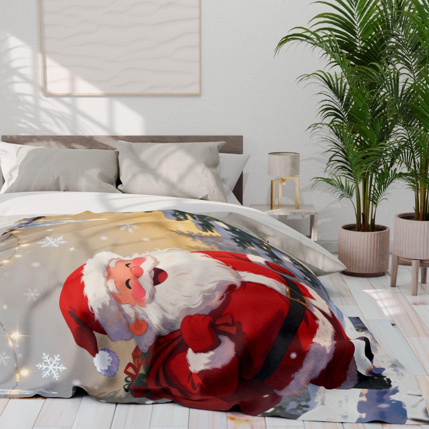 Cozy Christmas Fleece Blanket featuring Santa - Perfect Holiday Gift for Kids, Warm Home Decor, Winter Snuggles, Festive Couch [...]