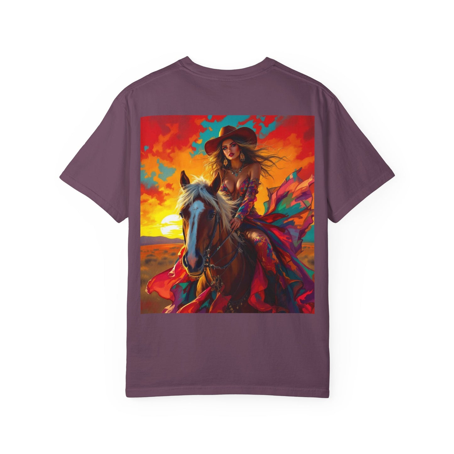 Sunset Cowgirl Horse T-Shirt