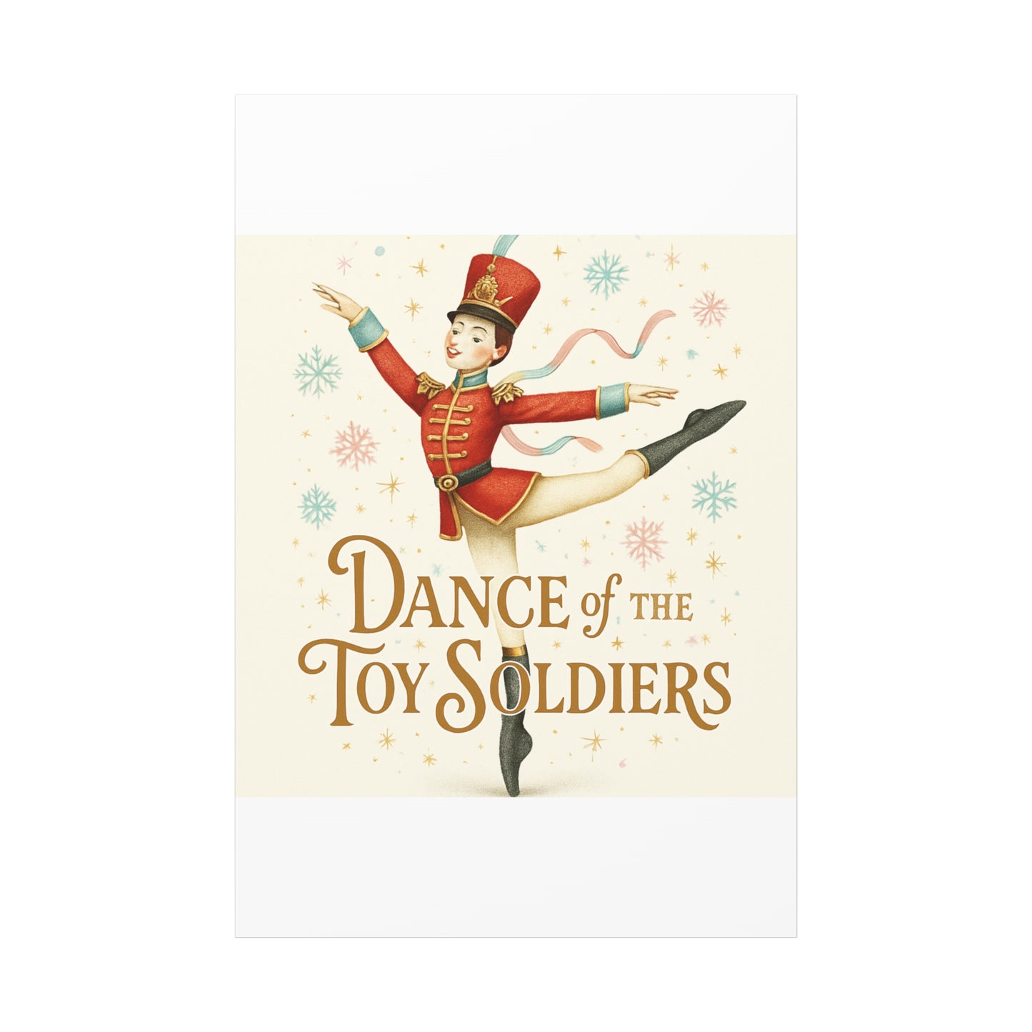 Dance of the Toy Soldiers Canvas Wall Art — Vintage Nutcracker Ballet Print