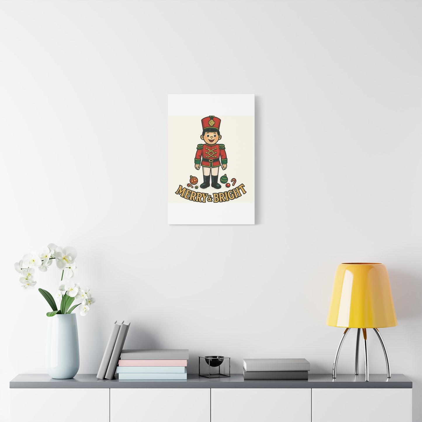 Nutcracker Soldier Matte Canvas Wall Art — Merry & Bright Holiday Decor