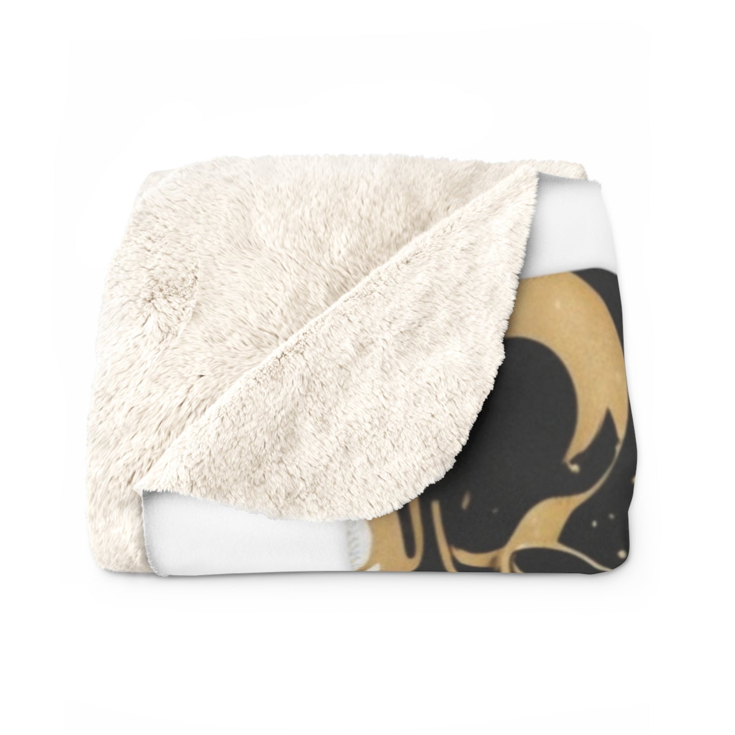 Mythic Warrior Sherpa Fleece Blanket — Muscular Fantasy Hero Illustration