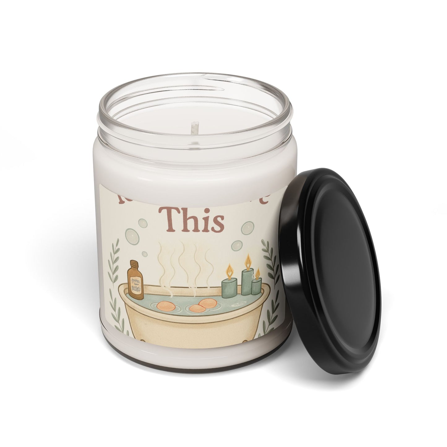 Bath Time Soy Candle — 9oz Scented Jar ("This")