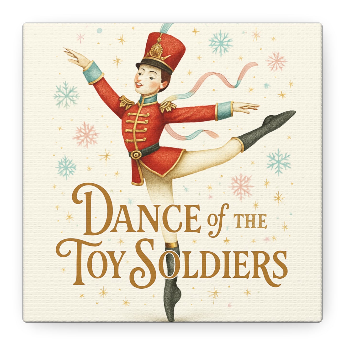 Dance of the Toy Soldiers Canvas Wall Art — Vintage Nutcracker Ballet Print