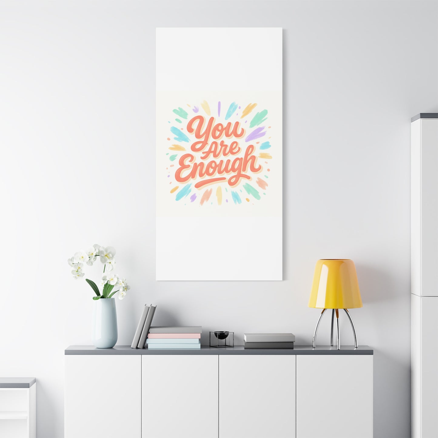 You Are Enough Canvas Wall Art — Inspirational Motivational Quote