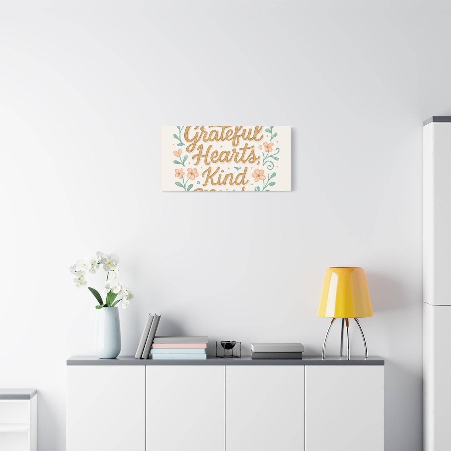 Grateful Hearts Kind Minds Canvas Wall Art