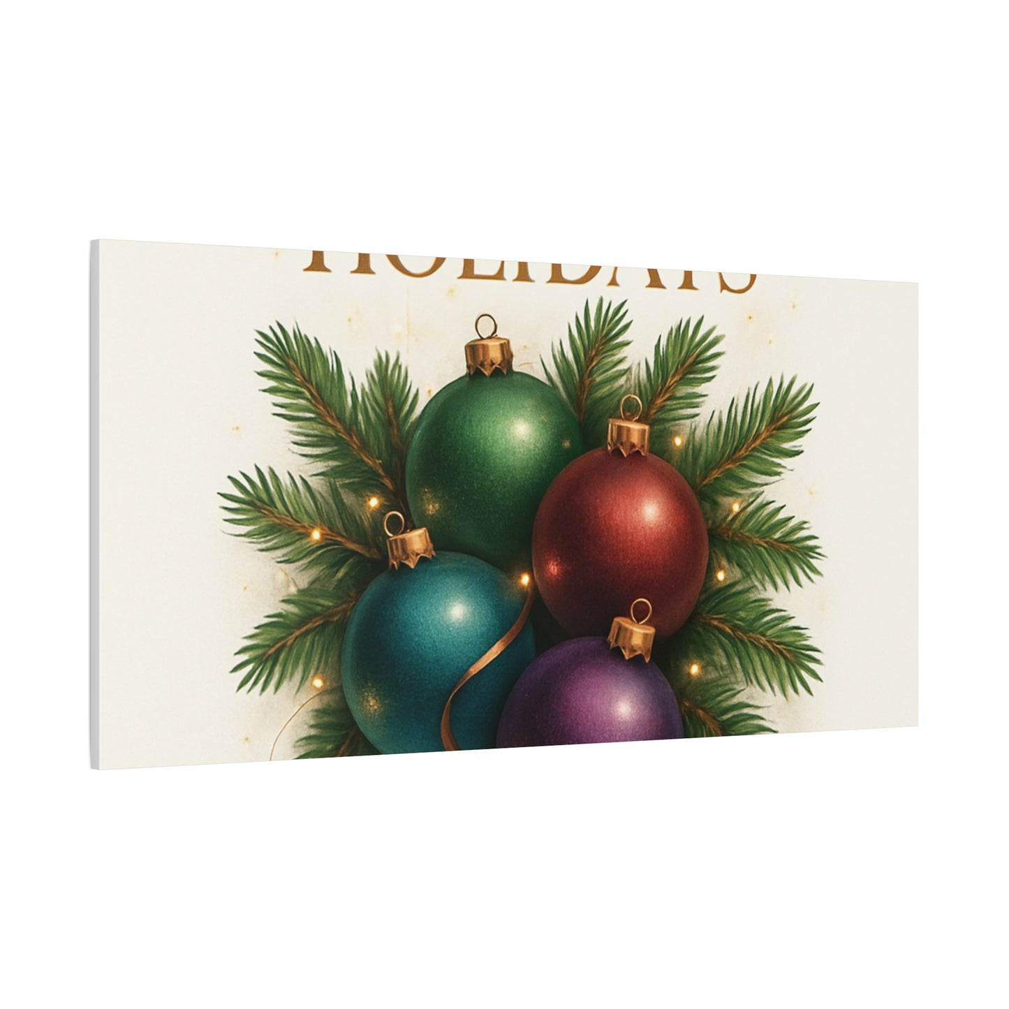 Glamorous Holidays Christmas Ornament Canvas Wall Art