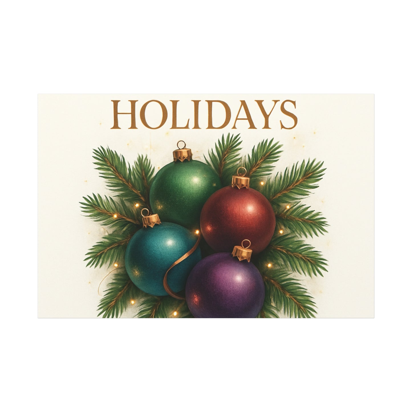 Glamorous Holidays Christmas Ornament Canvas Wall Art