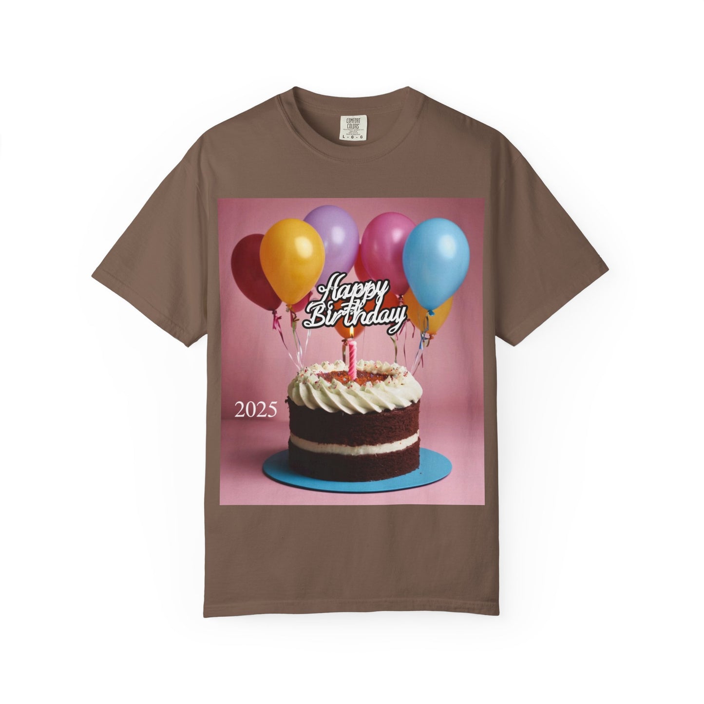 Birthday Cake & Balloons T-Shirt — Happy Birthday Graphic Tee