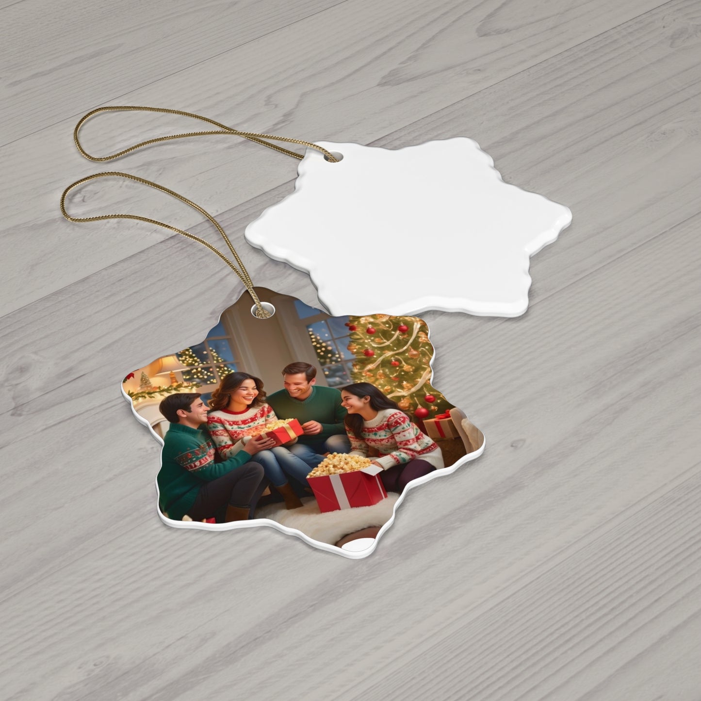 Ceramic Star Ornament — Personalized Photo Christmas Decoration