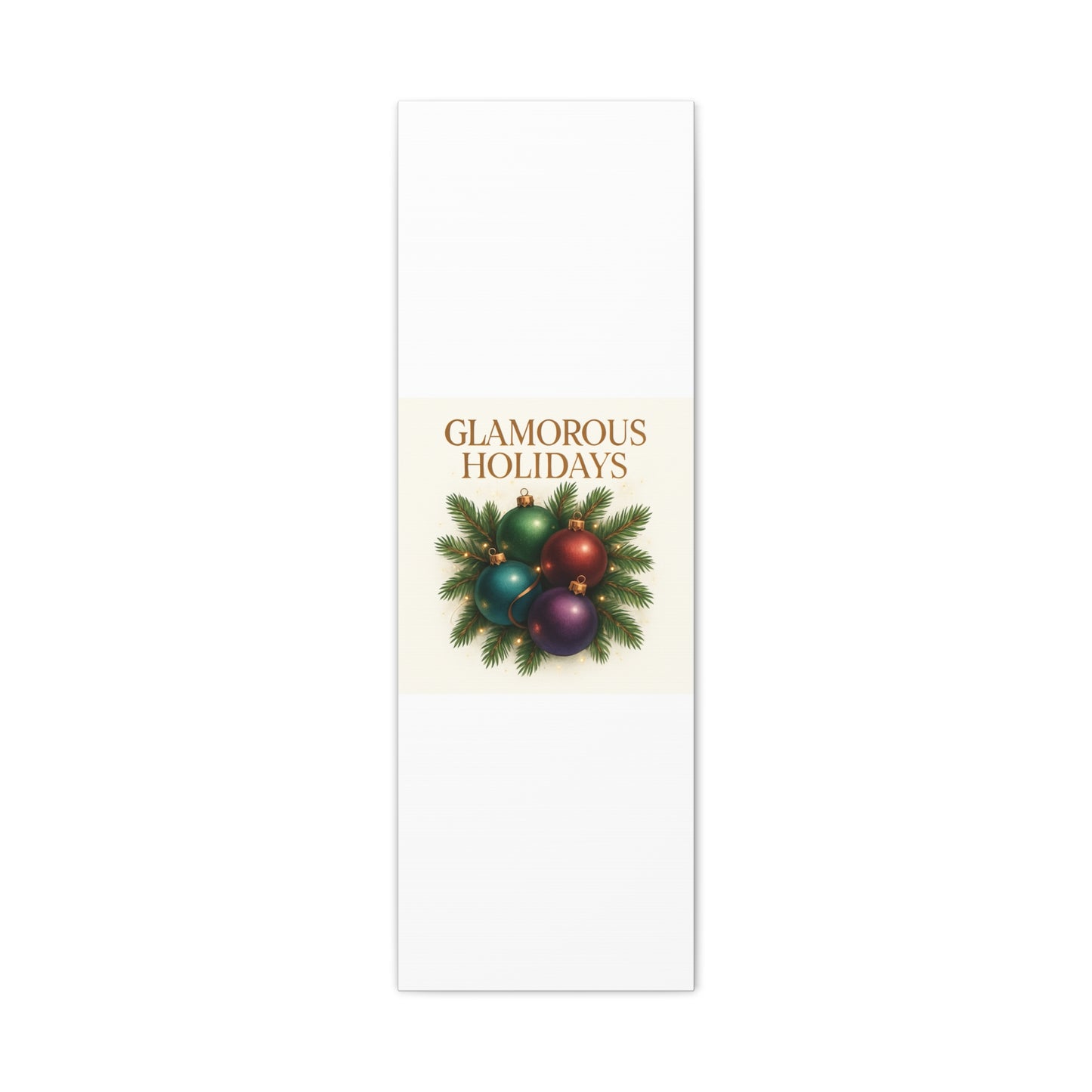Glamorous Holidays Christmas Ornament Canvas Wall Art