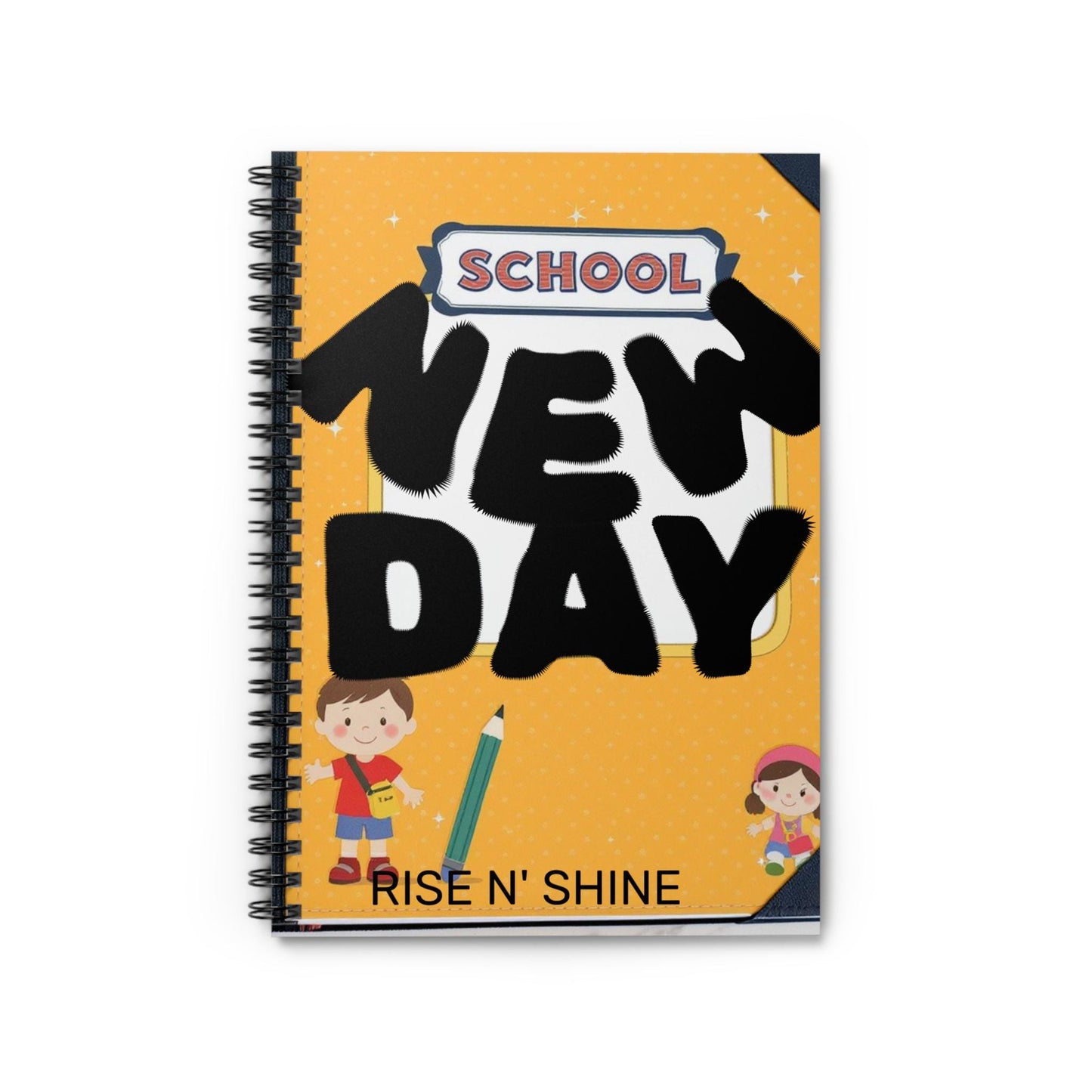 School-Themed Spiral Notebook: 6" x 8" Ruled Paper Journal