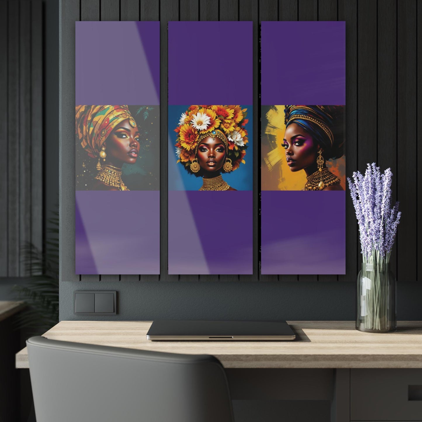 Christmas Acrylic Triptych Prints, Holiday Wall Art, Winter Decor, Festive Home Decoration, Seasonal Gift Ideas