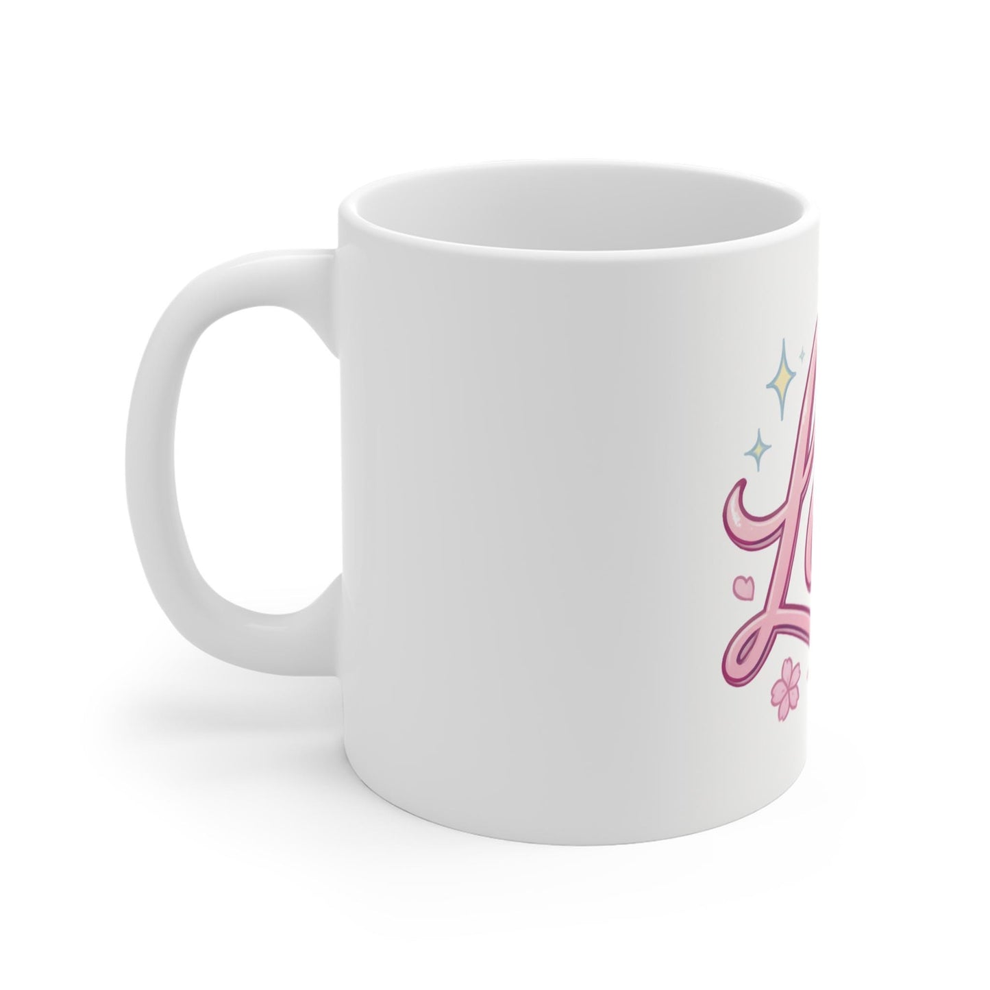Floral Love Coffee Mug: Valentine's Day Gift, 11oz Ceramic