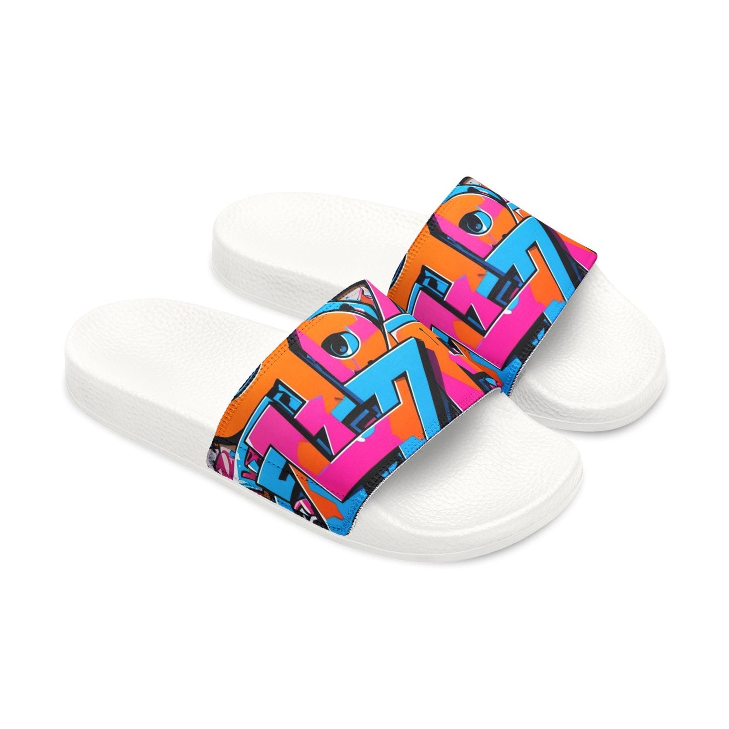 Men's Colorful Slip-On Sandals: Embossed Insole, Removable Straps