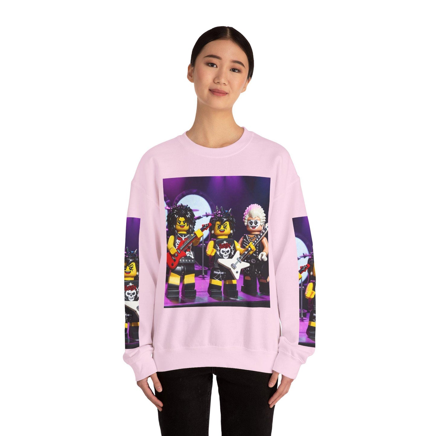 Rocking LEGO Band Sweatshirt, Unisex Rock Style Crewneck, Music Lover Gift, Fun Party Apparel, Retro LEGO Design