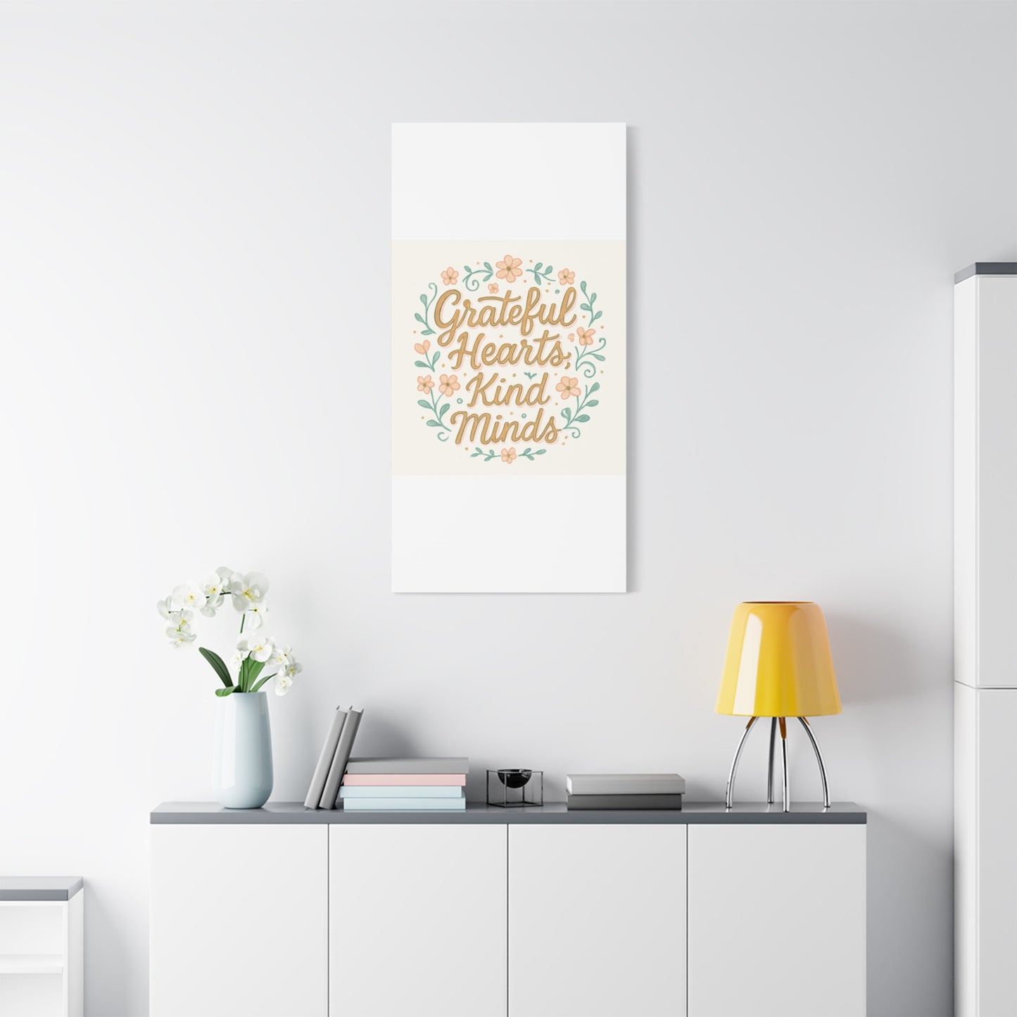 Grateful Hearts Kind Minds Canvas Wall Art