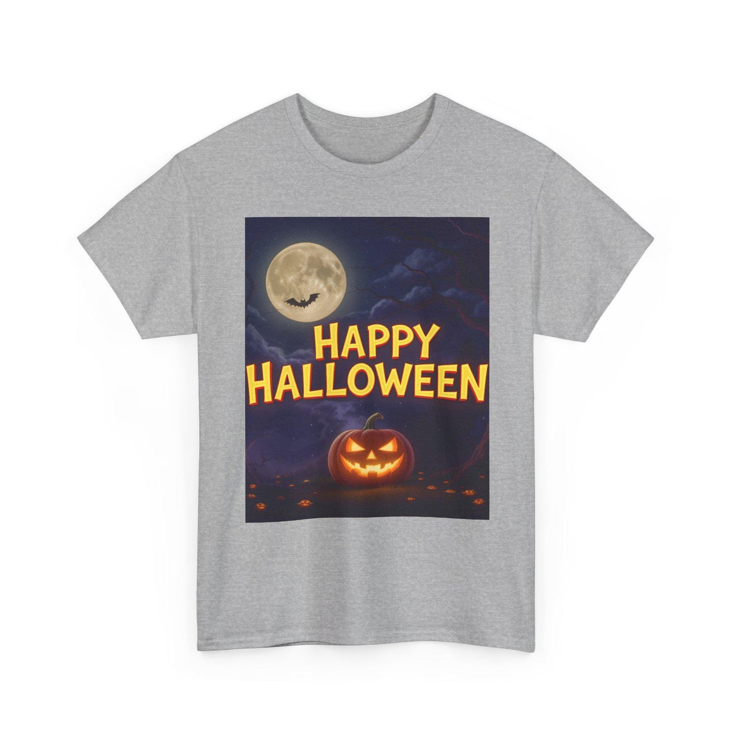 Halloween Pumpkin Graphic Tee: Unisex Heavy Cotton Shirt