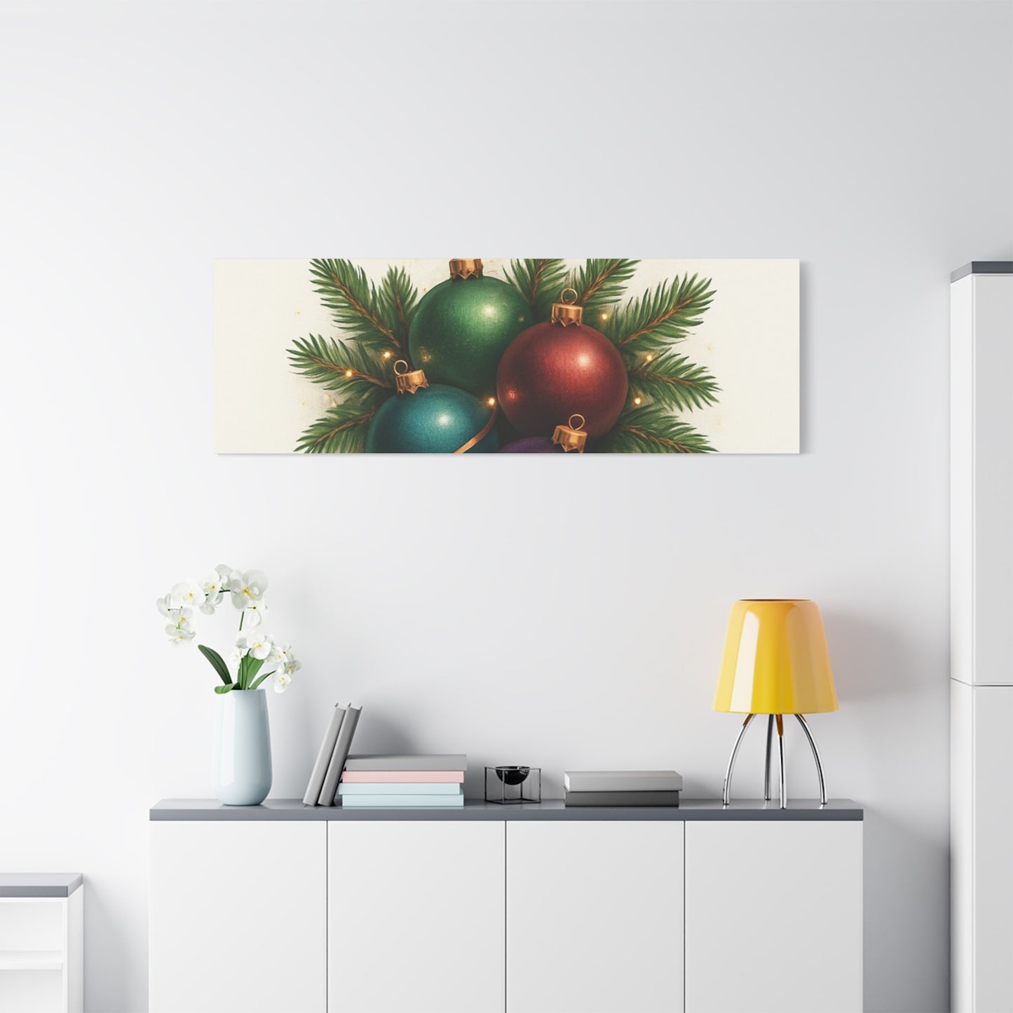 Glamorous Holidays Christmas Ornament Canvas Wall Art