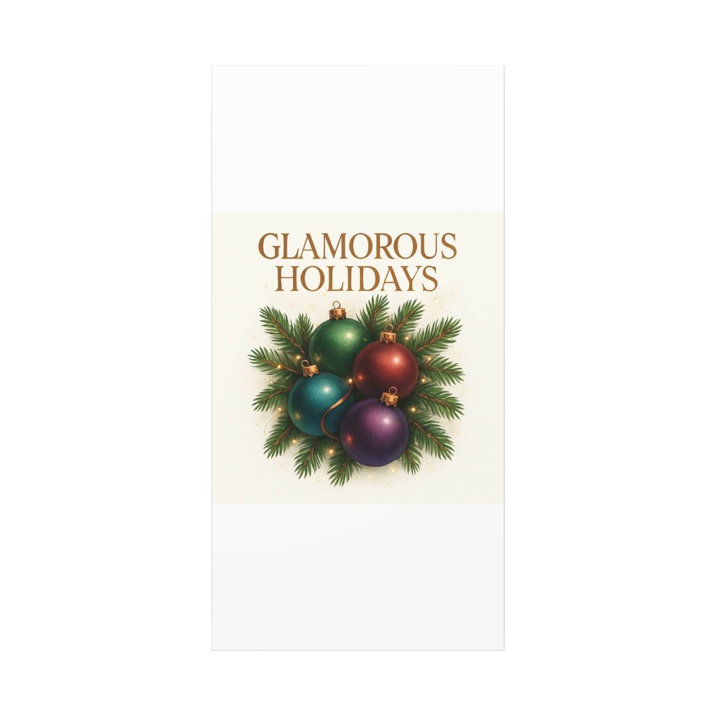 Glamorous Holidays Christmas Ornament Canvas Wall Art