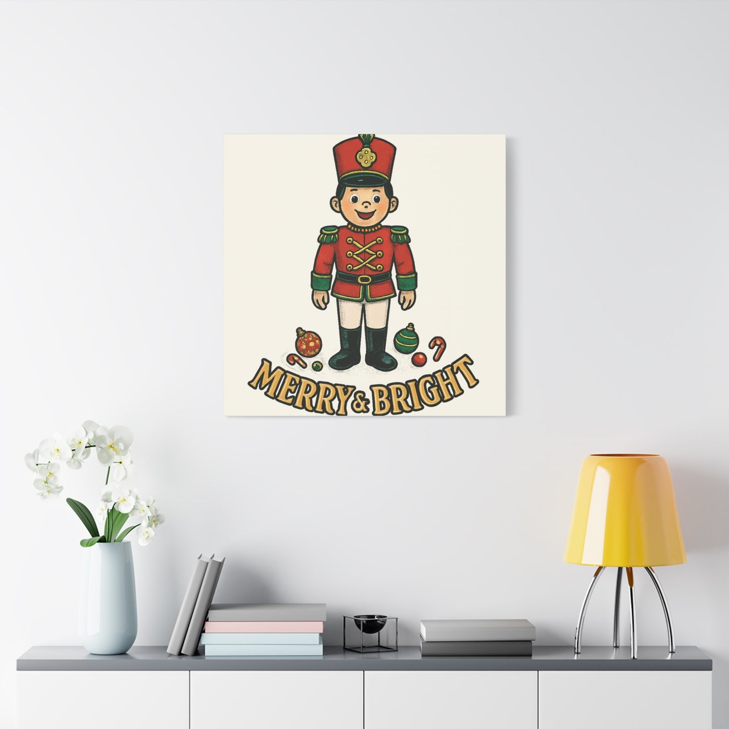Nutcracker Soldier Matte Canvas Wall Art — Merry & Bright Holiday Decor