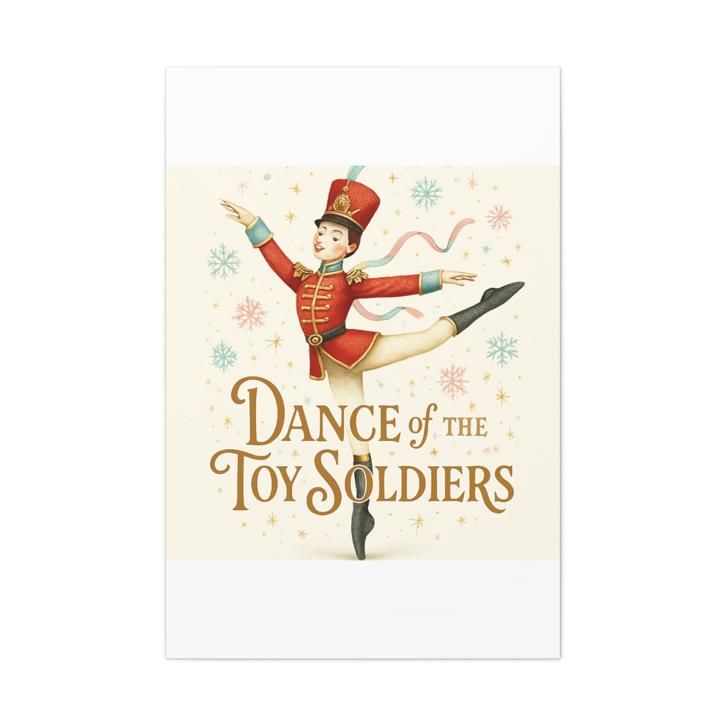 Dance of the Toy Soldiers Canvas Wall Art — Vintage Nutcracker Ballet Print