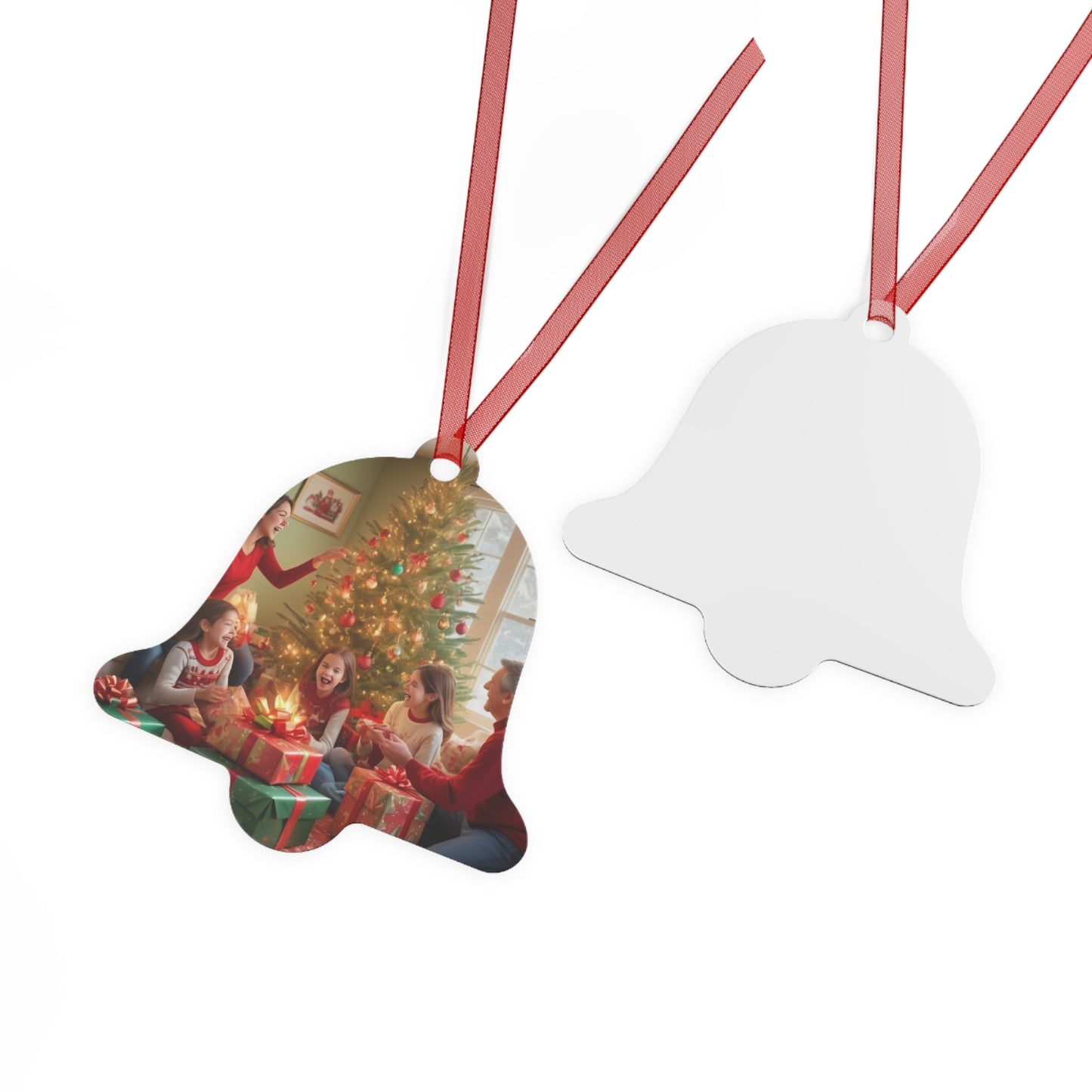 Bell Metal Ornament — Personalized Christmas Photo Keepsake Ornament