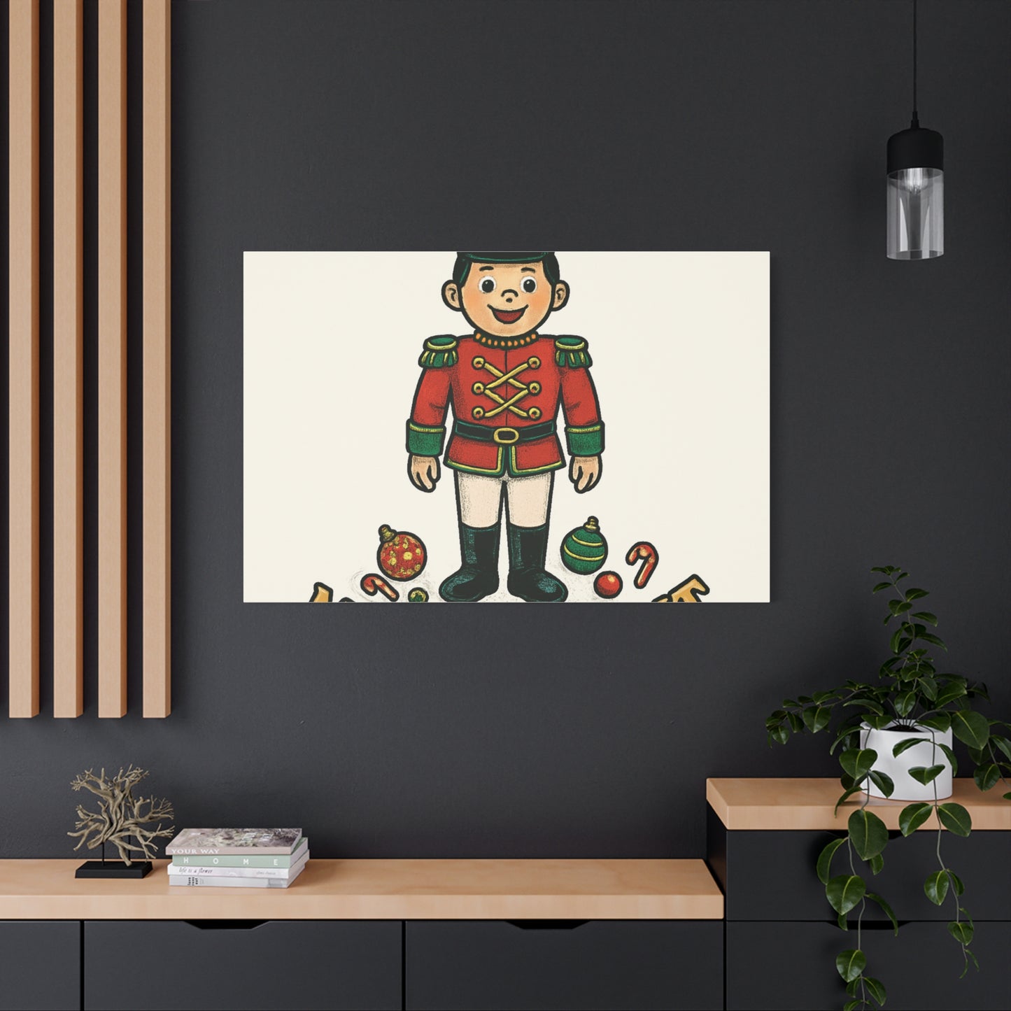 Nutcracker Soldier Matte Canvas Wall Art — Merry & Bright Holiday Decor