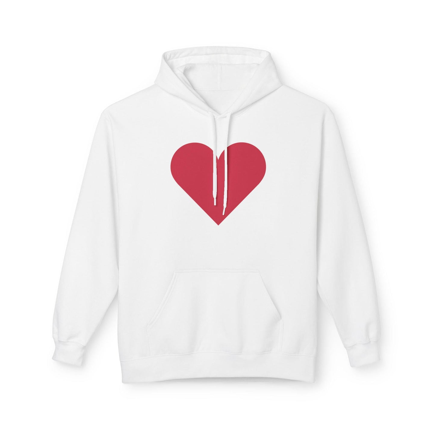 Heart Fleece Hoodie: Cozy Valentine's Day Gift