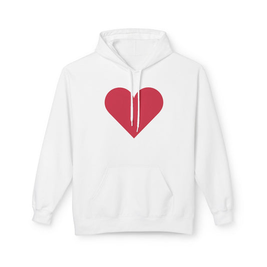 Heart Fleece Hoodie: Cozy Valentine's Day Gift