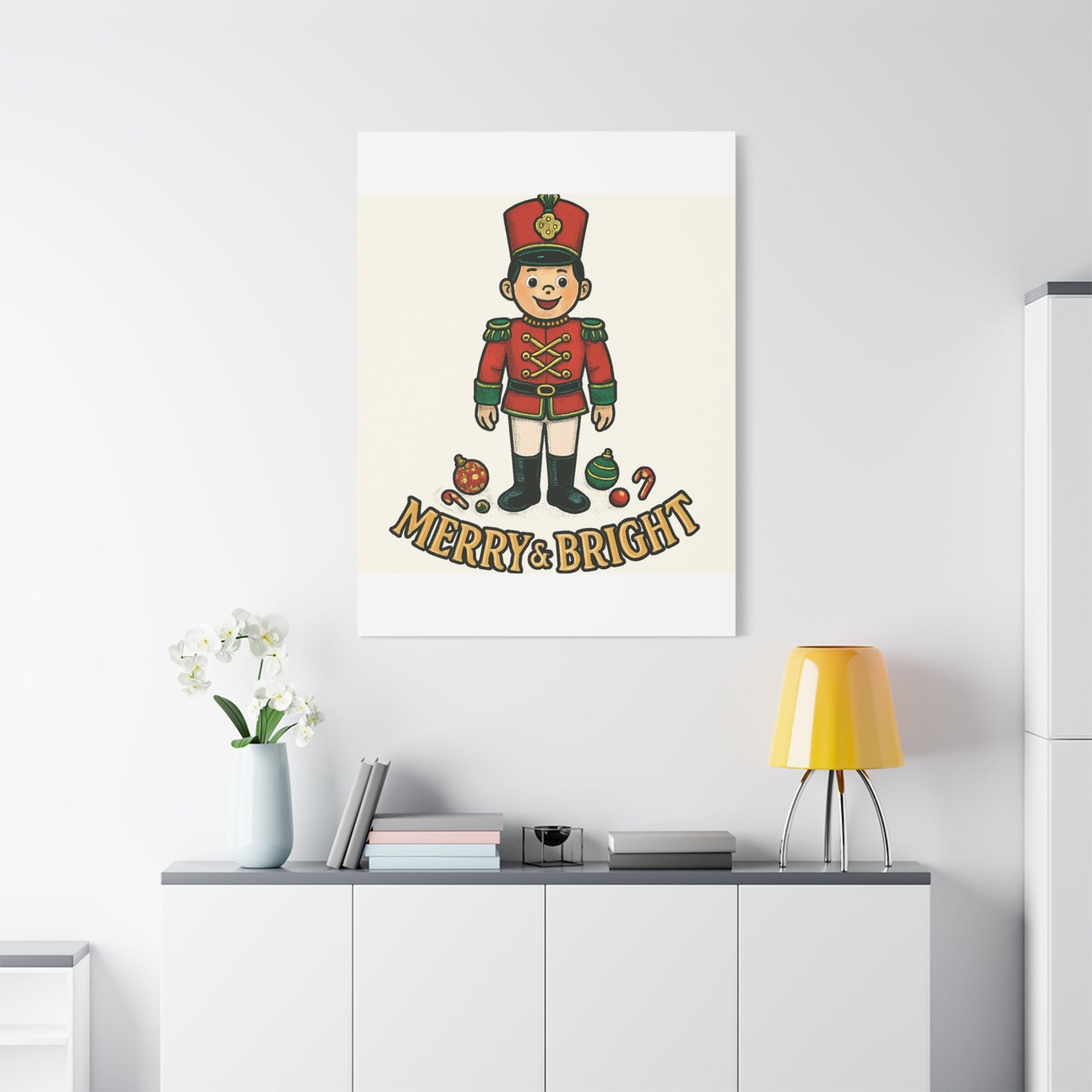 Nutcracker Soldier Matte Canvas Wall Art — Merry & Bright Holiday Decor