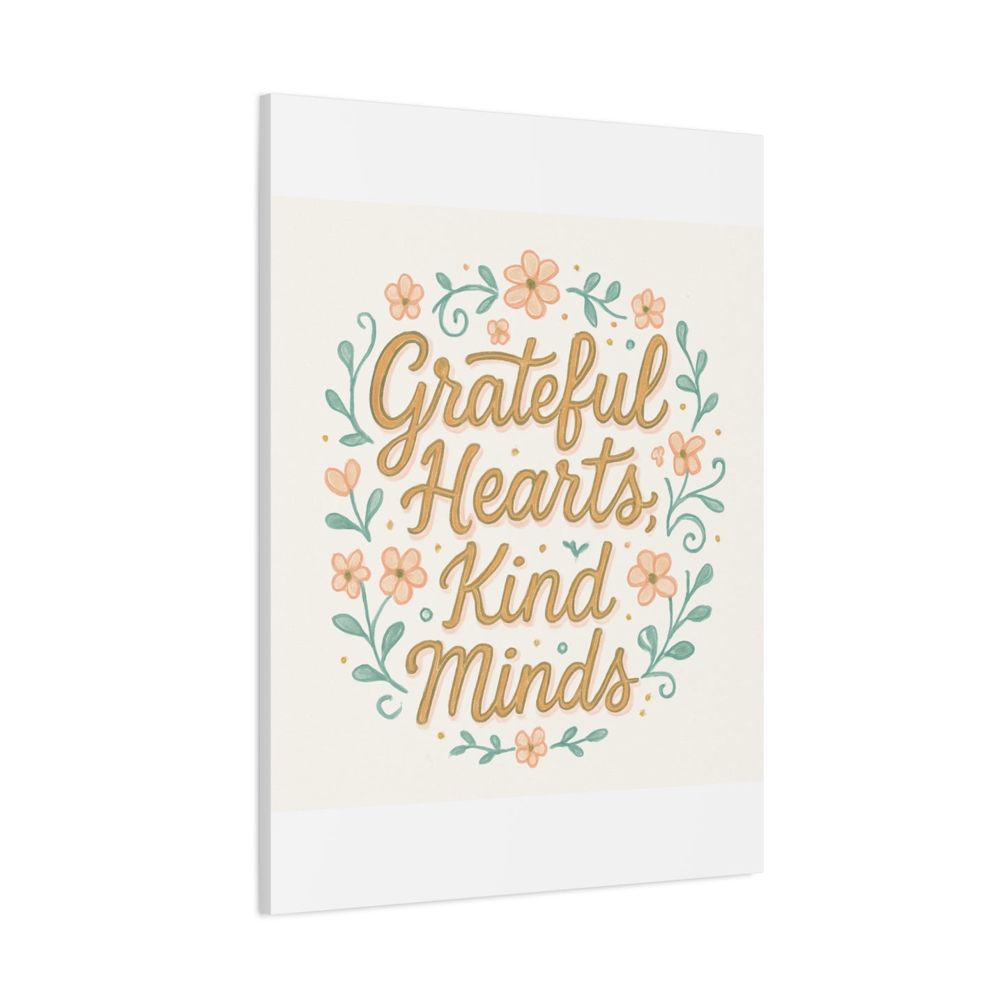 Grateful Hearts Kind Minds Canvas Wall Art