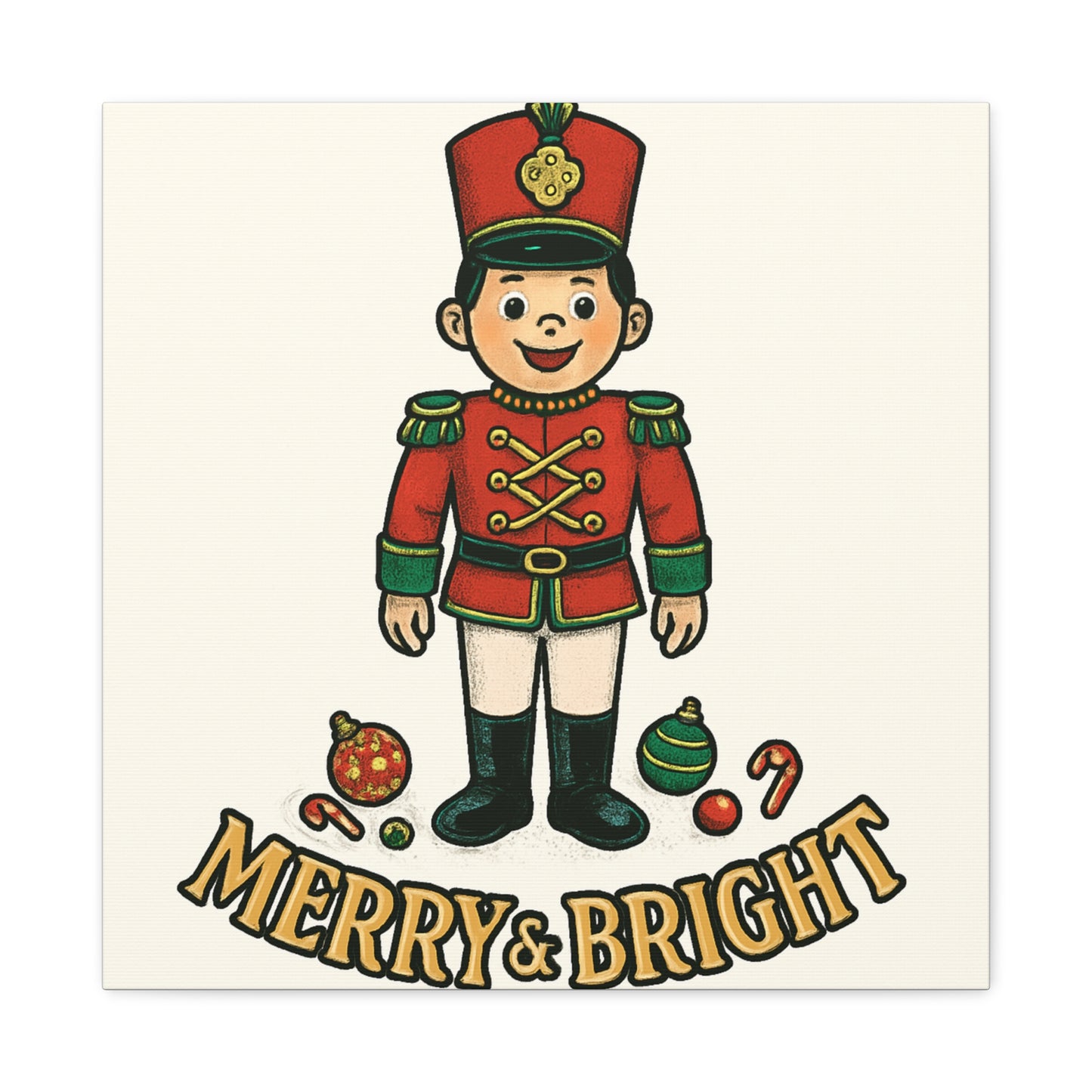 Nutcracker Soldier Matte Canvas Wall Art — Merry & Bright Holiday Decor