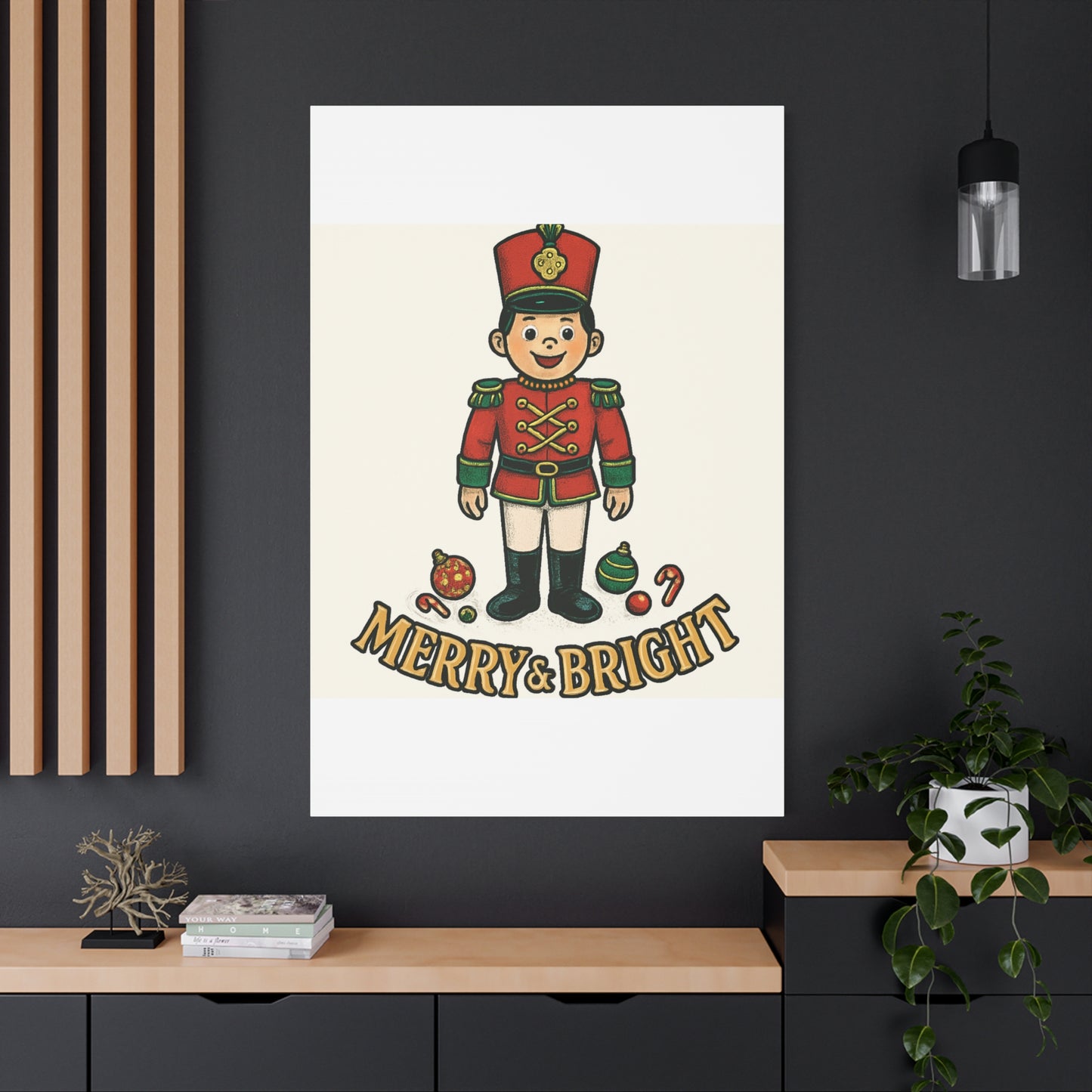 Nutcracker Soldier Matte Canvas Wall Art — Merry & Bright Holiday Decor