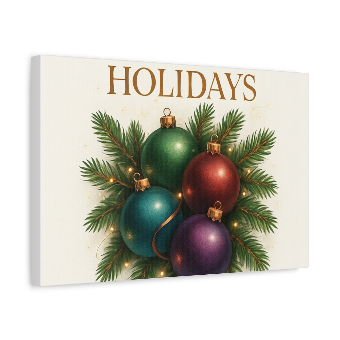 Glamorous Holidays Christmas Ornament Canvas Wall Art