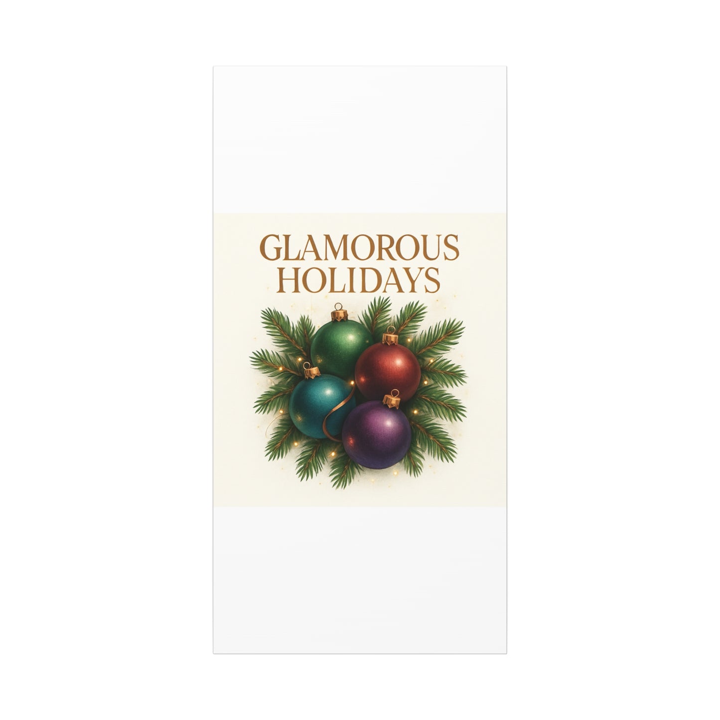 Glamorous Holidays Christmas Ornament Canvas Wall Art