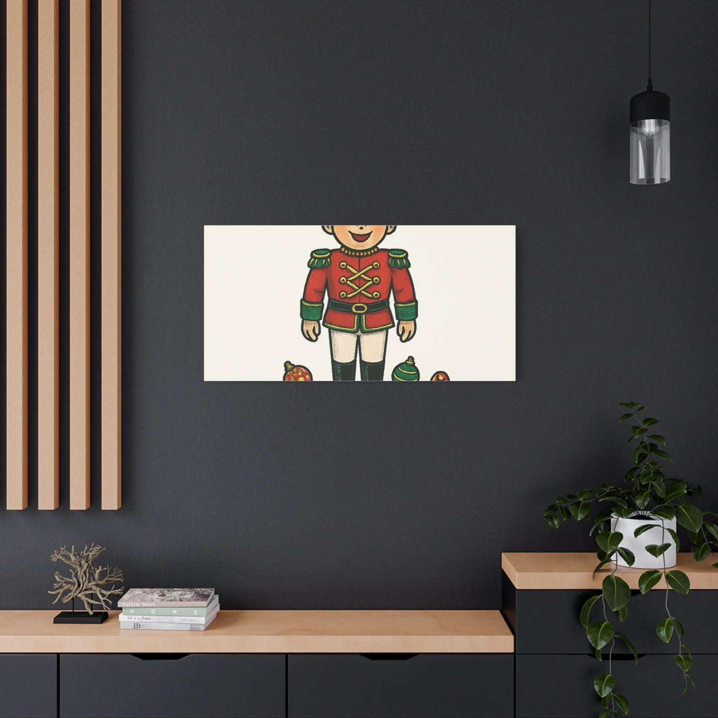 Nutcracker Soldier Matte Canvas Wall Art — Merry & Bright Holiday Decor