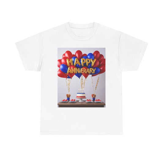Happy Anniversary Balloon T-Shirt: Celebration Outfit