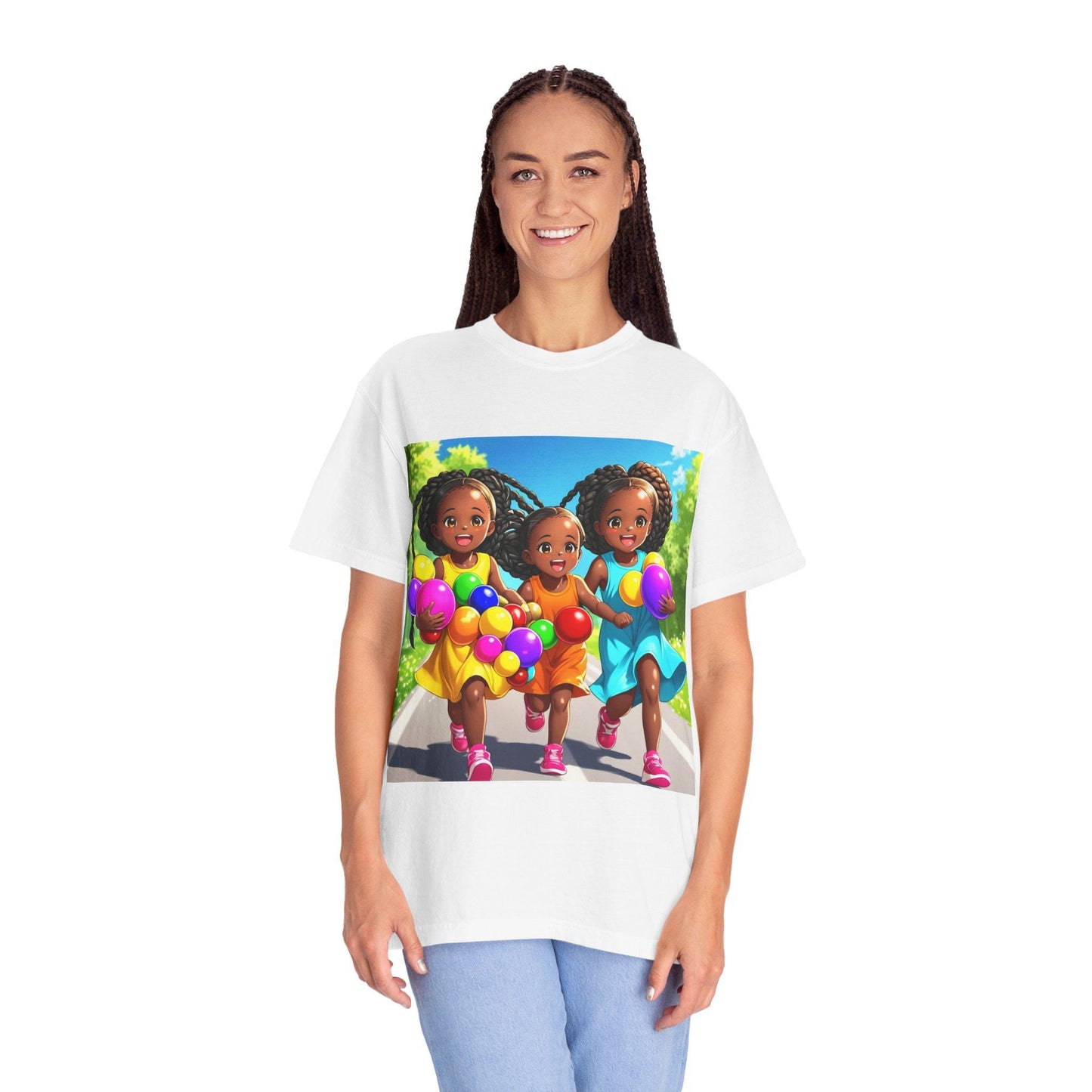Kids Graphic T-Shirt: Colorful Playful Design, Summer Cotton Tee